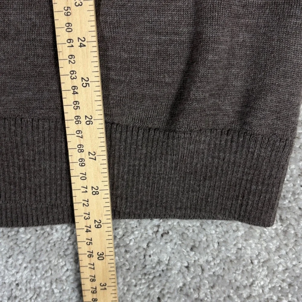 Banana Republic Mens XXL 100% Merino Wool Crew‎ Neck Raglan Sleeve Sweater Brown